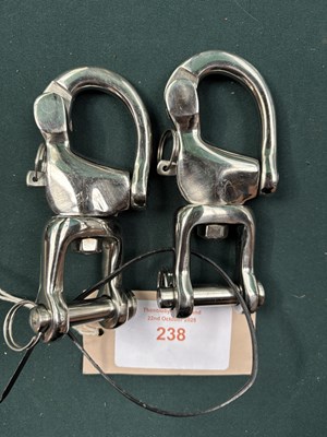 Lot 238 - Pair of quick release snaps. This lot carries VAT.