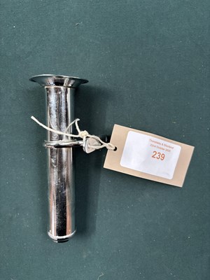 Lot 239 - White metal whip holder. This lot carries VAT.