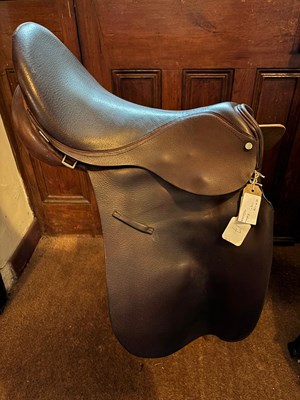 Lot 302 - 17" brown leather saddle