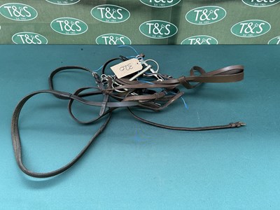 Lot 320 - Bridle with 6" nickel Liverpool bit