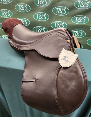 Lot 337 - 15" brown Antill saddle, new with cantel cover