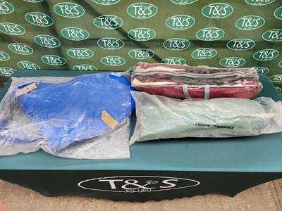 Lot 339 - Two pairs of new full size travel boots together with a saddle cover