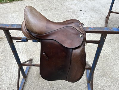 Lot 352 - 17" brown leather saddle