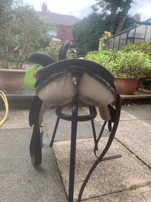 Lot 359 - 17" Champion & Wilton side saddle with false suede seat
