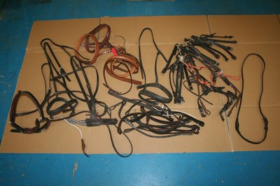 Lot 370 - Quantity of bridlework, parts and nosebands