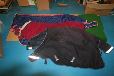 Lot 379 - Three rugs; stable, turnout and fleece. All 6ft - 6ft 3