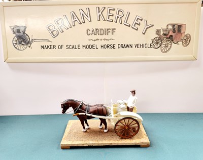 Lot 523 - Milk Float Model Signwritten Castle Farm Dairy Sherborne secured to base (38x18x20)