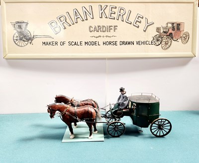 Lot 534 - Double Brougham Carriage Model (50x16x21)