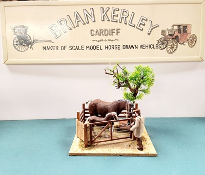 Lot 537 - Horse & Foal Model secure to base (33x25x30)