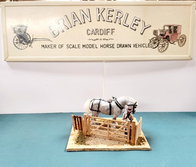 Lot 538 - Grey Horse Model secured to base (33x24x16)