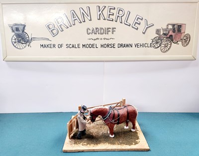 Lot 539 - Brown Horse Model secured to base (36x24x17)