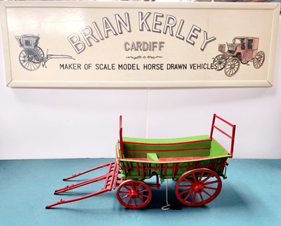 Lot 552 - East Anglian Double Shaft Box Wagon Model (54x15x16)