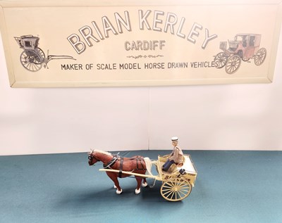 Lot 566 - Butchers Cart Model Signwritten C.T.Jones (32x13x21)