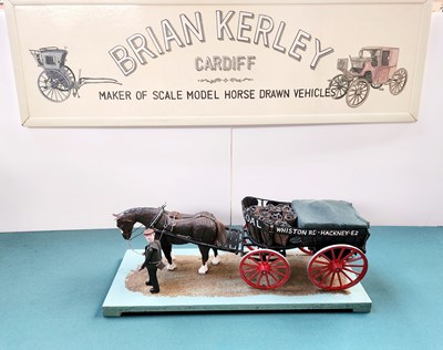 Lot 577 - London Coal Wagon Model Signwritten Scotts Coal secured to base (55x19x18)