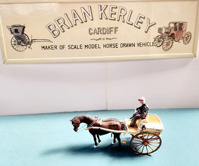 Lot 590 - Butchers Cart Model Signwritten J.East Butchers (34x13x22)