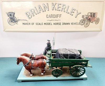 Lot 600 - Two Horse Van Model Signwritten Harold Wright Carrier (55x19x31)