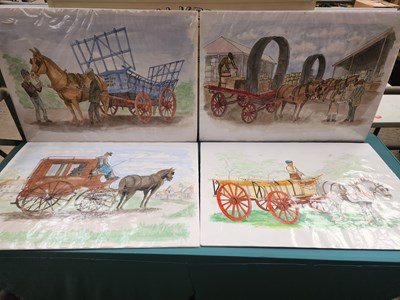 Lot 622 - 10 Horse Drawn Vehicle Scenes