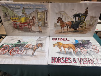 Lot 623 - 10 Horse Drawn Vehicle Scenes