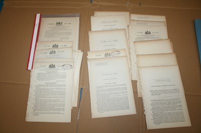 Lot 649 - Large quantity of original harness patent specifications from the 19th century