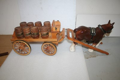 Lot 661 - Wooden model of a brewery dray