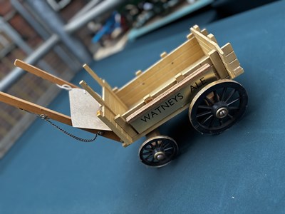 Lot 667 - Model of a four wheel brewery dray, sign written ‘Watneys Ale’ for single horse