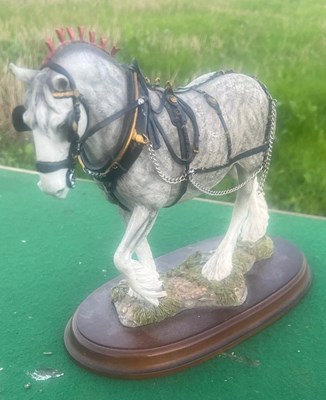 Lot 672 - Model of a grey shire horse
