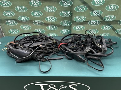Lot 742 - Two sets of single Shetland harness, previously used as a pair. (missing tugs)