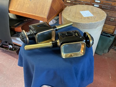 Lot 810 - Pair of carriage lamps by Rod Ousby