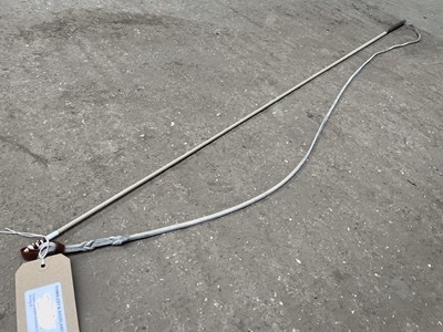 Lot 829 - Cream synthetic exercise driving whip