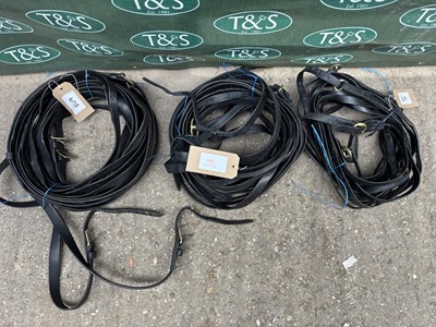 Lot 849 - Three sets of pairs reins for a team of six horses
