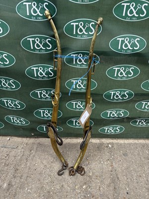 Lot 850 - Set of solid brass hames