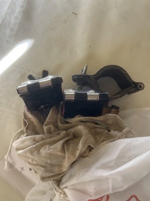 Lot 866 - Two pairs of lamp brackets