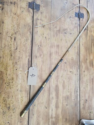 Lot 874 - Dealers whip with three brass ferrules