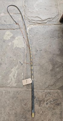 Lot 877 - Driving whip by Crawley & Sons of Peterborough with twelve brass ferrules