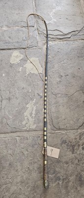 Lot 879 - Vulcan warranted dealers whip with sixteen brass ferrules