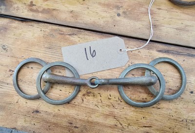 Lot 885 - 7" double ring snaffle driving bit