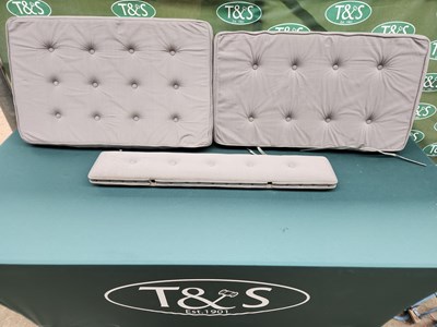 Lot 258 - Two carriage cushions and back rest