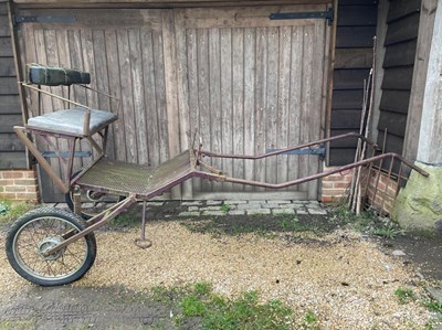 Lot 13 - BREAKING / TRAINING CART, on pneumatics, to suit a horse