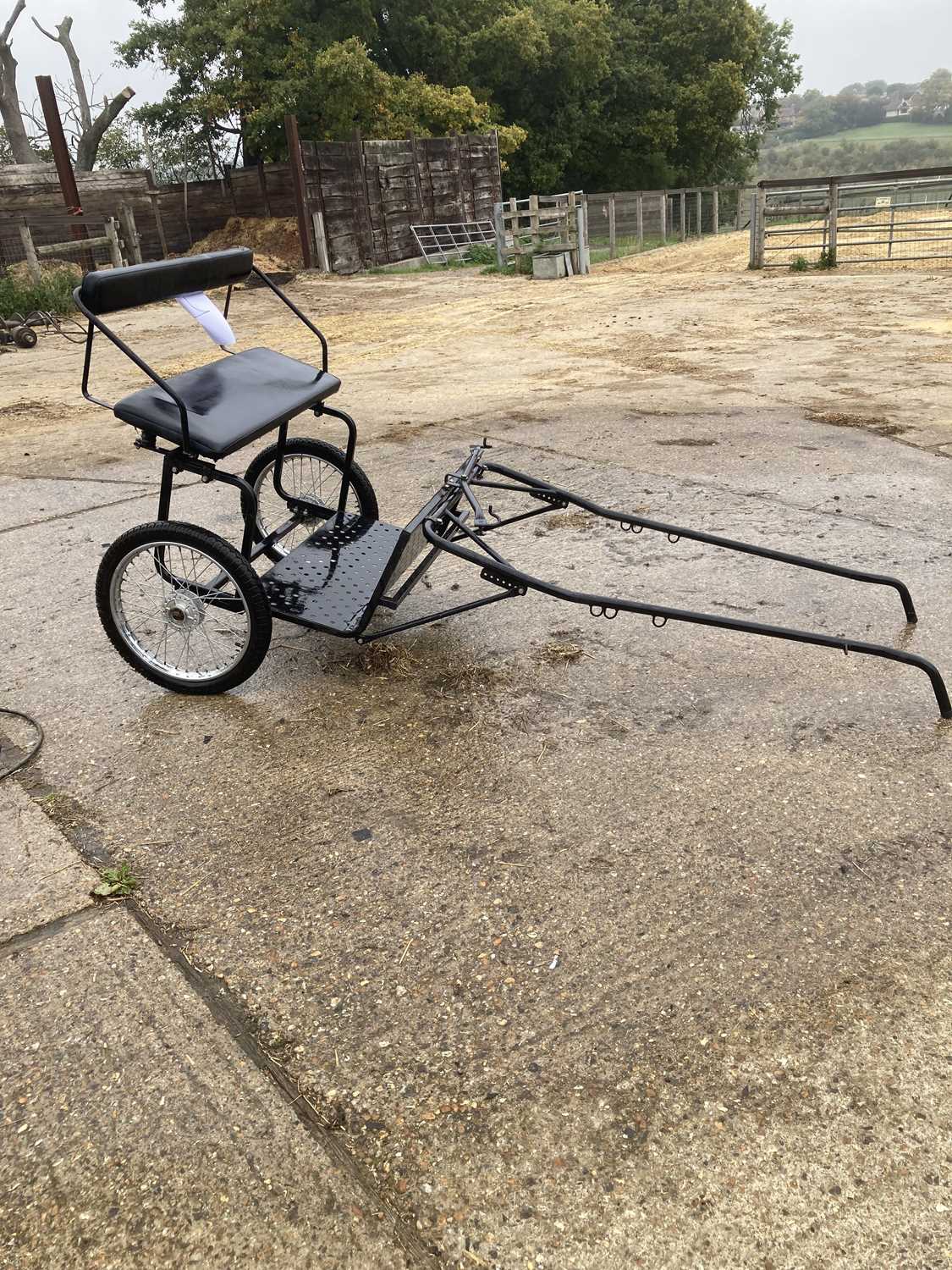 Lot 37 - EXERCISE CART, on pneumatics, to suit a pony;