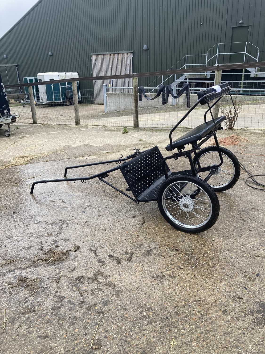 Lot 37 - EXERCISE CART, on pneumatics, to suit a pony;