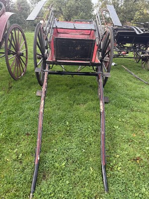 Lot 44 - MARKET CART, painted black with red lines