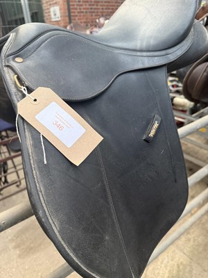 Lot 346 - Black leather Wintec GP saddle, extra wide fit, suitable for any cob
