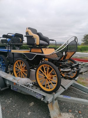 Lot 52 - MARATHON CART, four-wheeler, finished in black with yellow